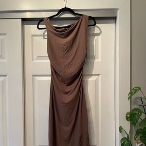 nwt wild fable slinky one shoulder / asymmetrical neckline maxi - xs